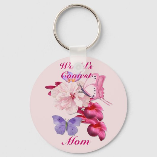 Porte-clés Flore exotique pour maman (Recto)