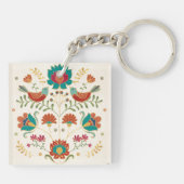 Porte-clés Flore folk aux oiseaux (Dos)