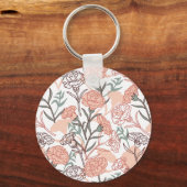 Porte-clés Flore inspirée par la nature : Motif de fleurs de  (Recto)