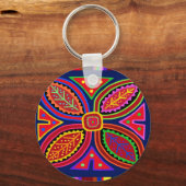 Porte-clés Flore Mola Indienne Kuna (Recto)