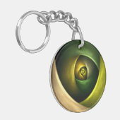 Porte-clés Flore verte Florale moderne Art Abstrait Motif #23 (Devant gauche)