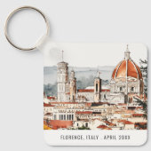Porte-clés Florence Cathédrale Italie Aquarelle Voyage italie (Recto)