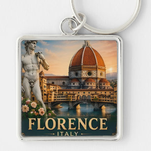 Porte-clés 🧲 Florence Italie Cadeau de Vacances Pour les Voy