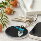 Porte-clés FLORIDA Accueil Plage Océan Palmier Rempli (Devant droit)