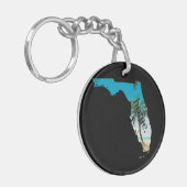 Porte-clés FLORIDA Accueil Plage Océan Palmier Rempli (Devant gauche)