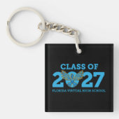 Porte-clés Florida Virtual HS Senior 2027, Noir (Devant)