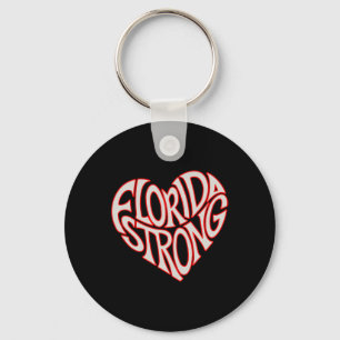 Porte-clés Floride Strong Heart State Fierté Typographie
