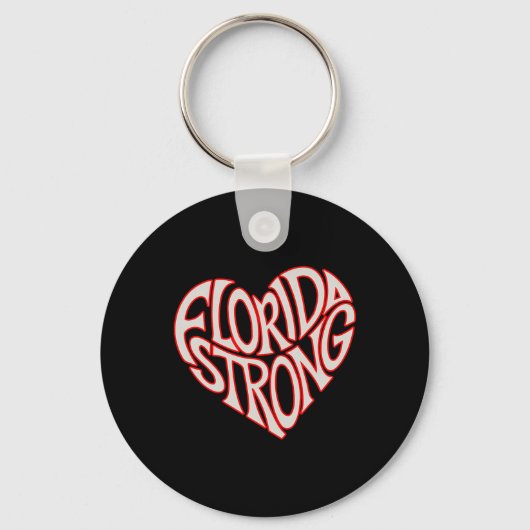 Porte-clés Floride Strong Heart State Fierté Typographie (Recto)