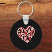 Porte-clés Floride Strong Heart State Fierté Typographie (Recto)