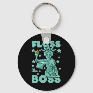 Porte-clés Floss Comme Un Patron Statue De La Liberté 4 juill