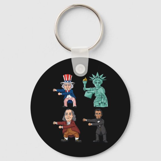 Porte-clés Floss Like Boss Uncle Sam Ben Franklin Liberty 4 (Recto)