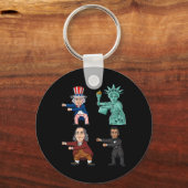 Porte-clés Floss Like Boss Uncle Sam Ben Franklin Liberty 4 (Verso)