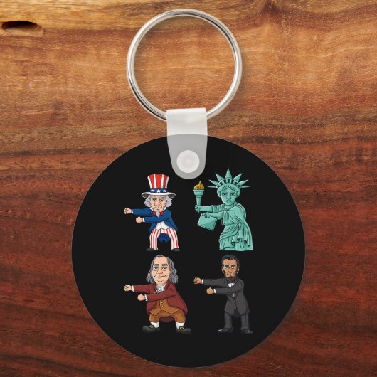 Porte-clés Floss Like Boss Uncle Sam Ben Franklin Liberty 4 (Recto)