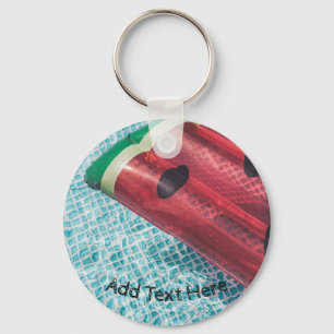Porte-clés Flotte de pastèque dans la piscine