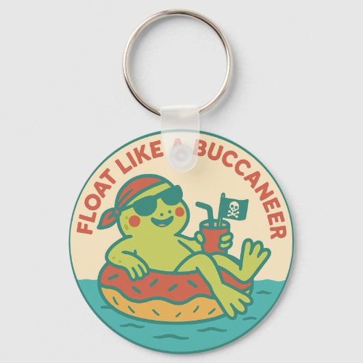 Porte-clés Flotter comme une grenouille boucanier (Recto)