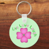 Porte-clés Flower Design - Live Love Laugh (Recto)