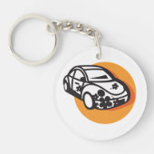 Porte-clés Flower Power Car Cute Hippie Style (Devant)