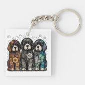 Porte-clés Flower Power Newfies (Dos)