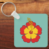 Porte-clés Flower rouge hibiscus (Recto)