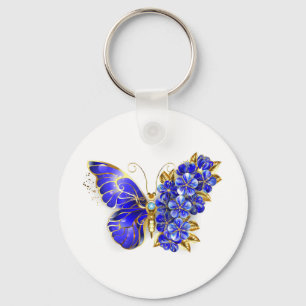 Porte-clés Flower Sapphire Butterfly