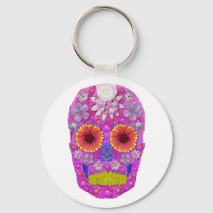 Porte-clés Flower Skull 2