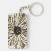 Porte-clés Flowerhead Fresco sur Tan Arrière - plan (Dos)