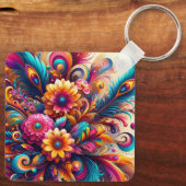 Porte-clés Flowers and Feathers (Verso)