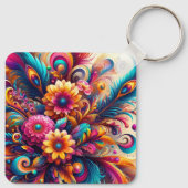 Porte-clés Flowers and Feathers (Dos)