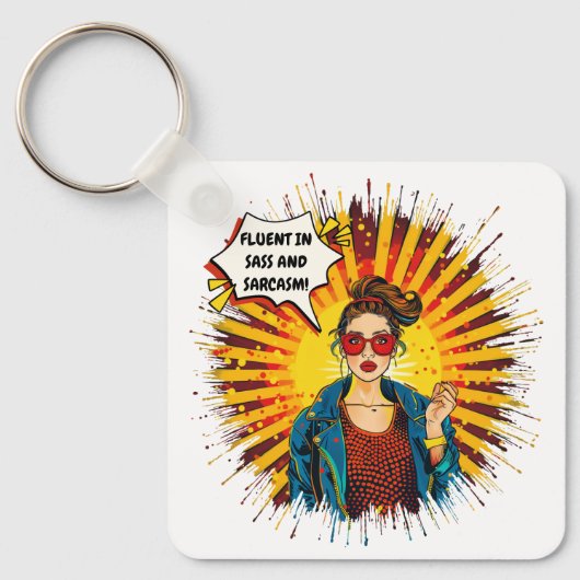 Porte-clés Fluent En Sass Et Sarcasme (Recto)