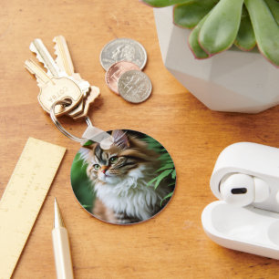 Porte-clés "Fluff and Cuddles : The Chubby Persian Cat"