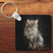 Porte-clés Fluffy Gris (Recto)