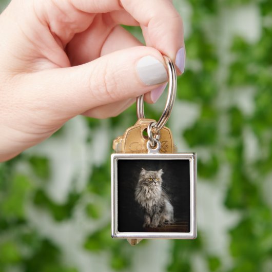 Porte-clés Fluffy Gris (main)