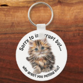 Porte-clés Fluffy Kitty Funny Pet Me Citer (Recto)