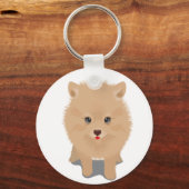 Porte-clés Fluffy Pomeranian (Recto)