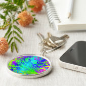 Porte-clés Fluide Arc-en-ciel Abstraits de peinture (Côté)