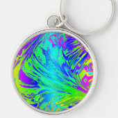 Porte-clés Fluide Arc-en-ciel Abstraits de peinture (Devant)