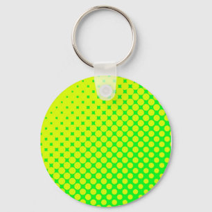 Porte-clés Fluorescent Eighties Retro Green & Yellow Keychain