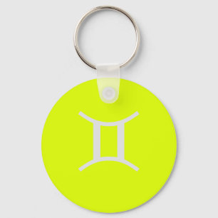 Porte-clés fluorescent yellow -Gemini  