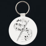 Porte-clés Flûte<br><div class="desc">Music makers celebrate ! Proudly announce to the world,  I Play the Flute !</div>