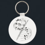 Porte-clés Flûte<br><div class="desc">Music makers celebrate ! Proudly announce to the world,  I Play the Flute !</div>