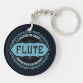 Porte-clés Flute Best Music Note Circle (Dos)