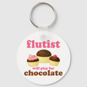 Porte-clés Flute de chocolat drôle