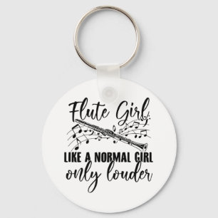 Porte-clés Flute Girl   Idées Cadeaux Flute