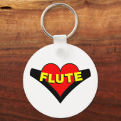 Porte-clés Flûte sur le coeur (Recto)