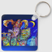Porte-clés FLUTISTE EN BLEU / Soirée Carnaval vénitien (Dos)