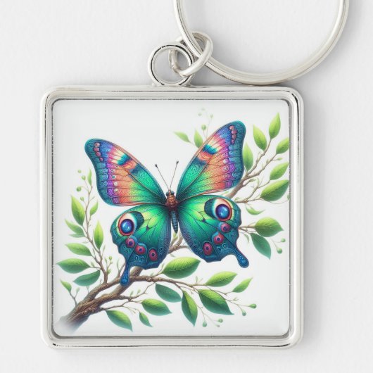 Porte-clés "Fluttering Serenity : Porte - clé papillon" (Devant)