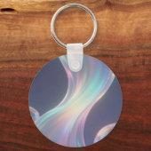 Porte-clés Flux de bulles abstrait iridescent (Verso)