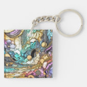 Porte-clés Flux d'or en écoulement (Dos)