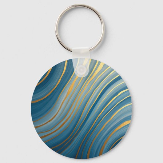 Porte-clés "Flux d'Or Océanique (Recto)