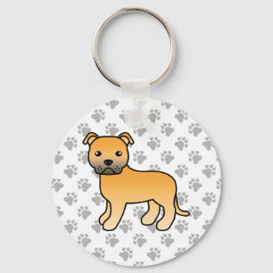 Porte-clés Flwn Staffordshire Bull Terrier mignon chien de de
